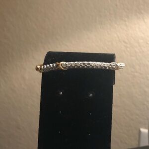 Gold and Silver Bracelet with Rhinestones